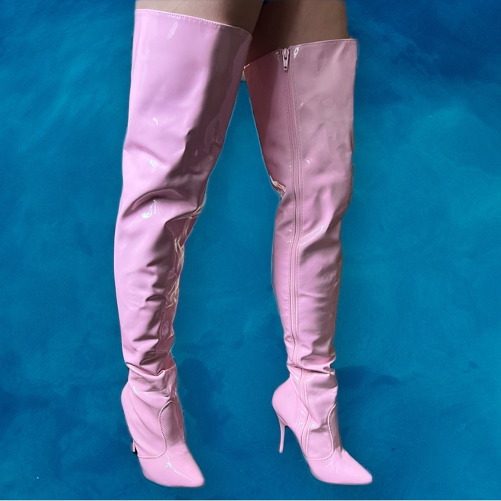 Thigh High Pink Pleaser Boots